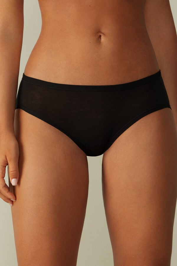 Bragas Intimissimi Ultralight Cotton Mujer Negros | HMAL-19673