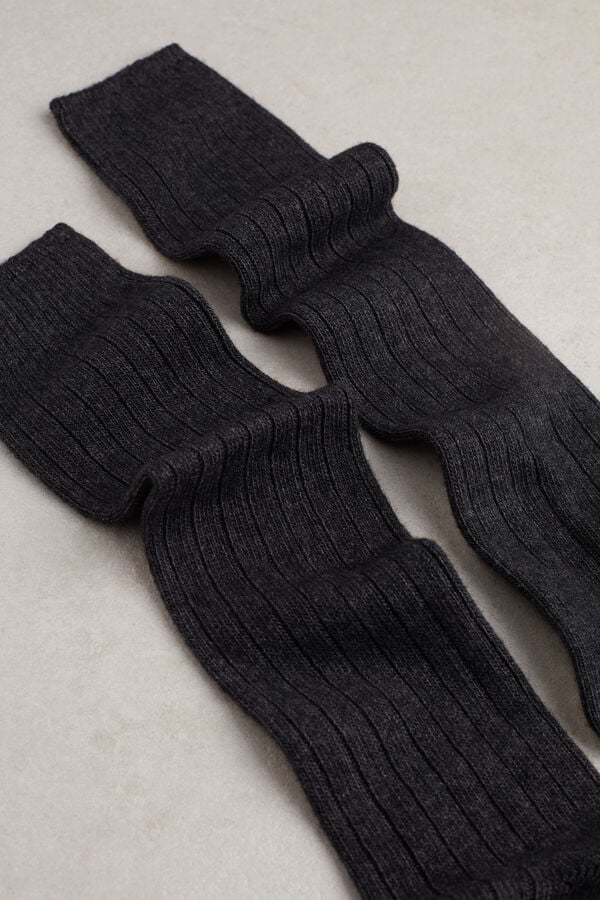 Calcetines Intimissimi Long Acanalado Cashmere And Lana Hombre Grises Oscuro | XLMY-67523