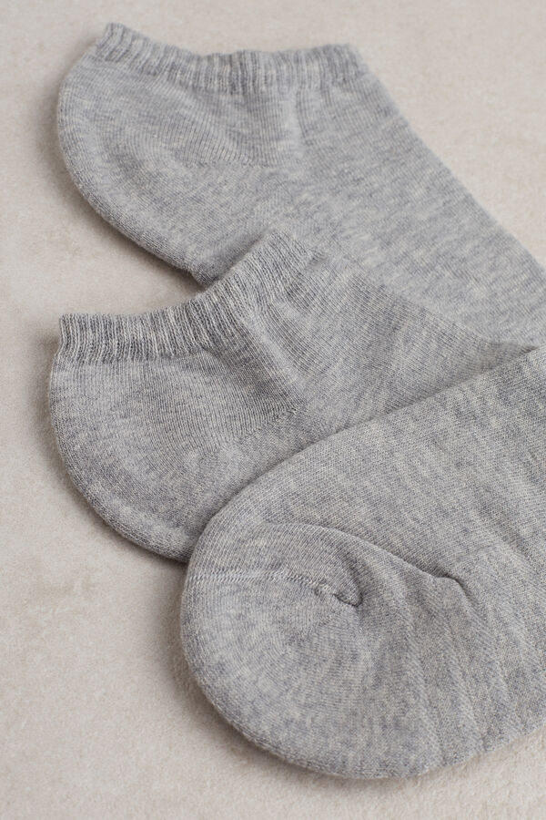 Calcetines Intimissimi No-Show Terrycloth Hombre Grises | QSBN-07895