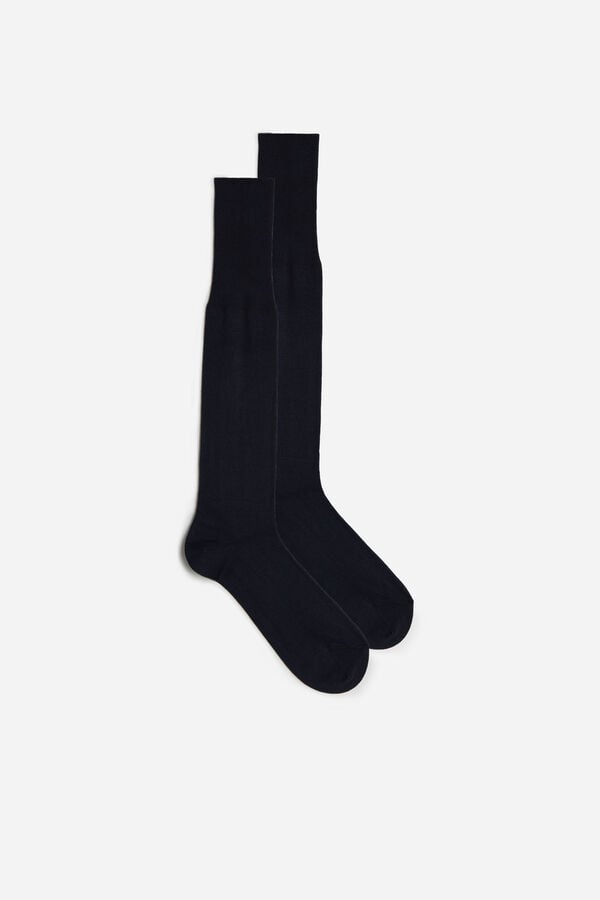 Calcetines Intimissimi Tall Cashmere-Silk-Cotton Blend Hombre Azules | YMKA-60271