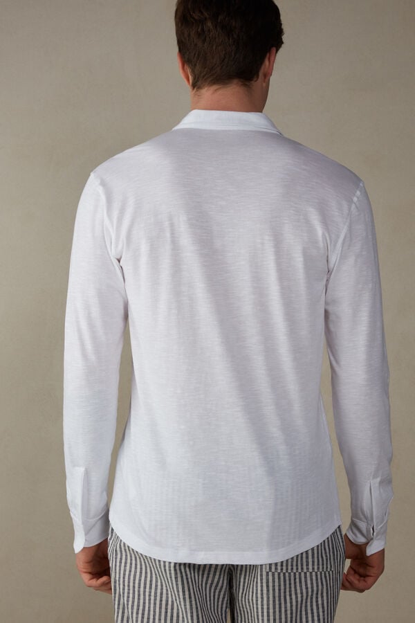 Camisa Intimissimi Slub Cotton Hombre Blancos | KTFV-20984