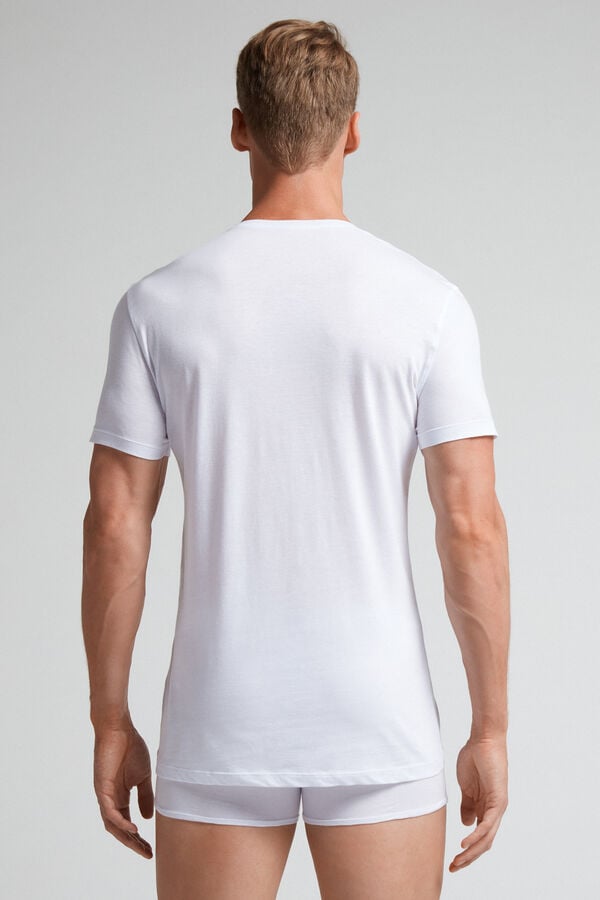 Camiseta Intimissimi Extrafine Superior Cotton Hombre Blancos | WRGS-23579