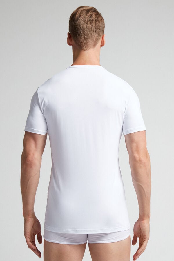 Camiseta Intimissimi Microfiber Hombre Blancos | MPZA-29853