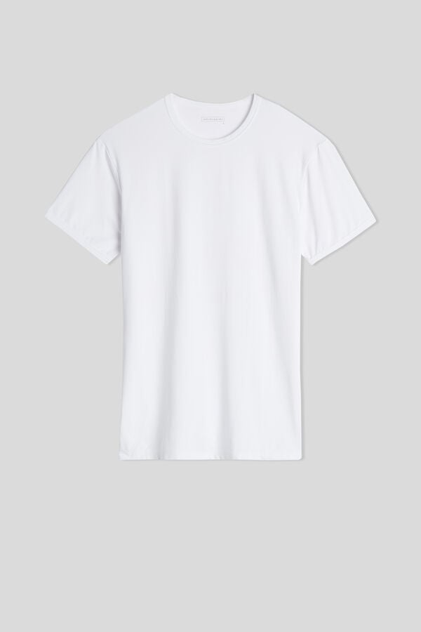 Camiseta Intimissimi Microfiber Hombre Blancos | MPZA-29853