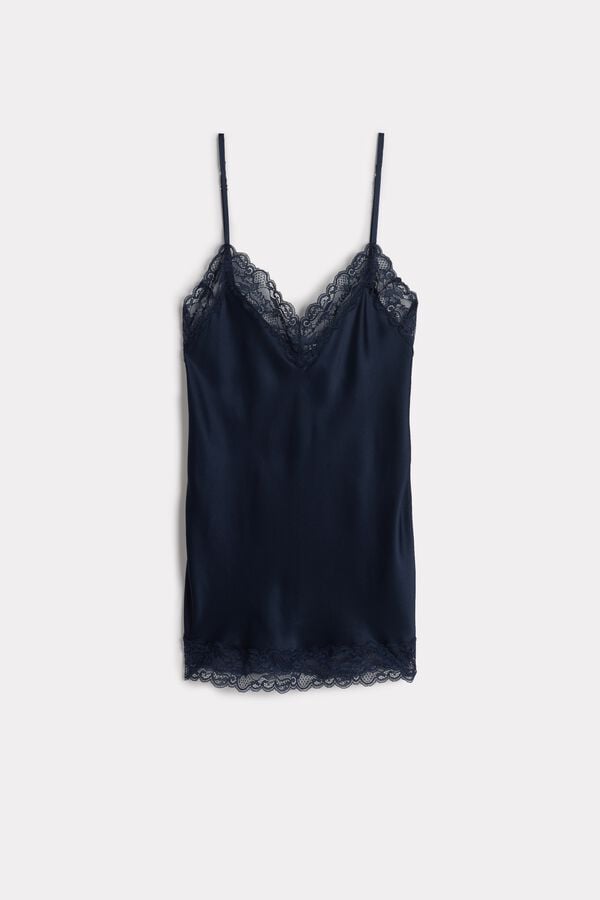 Camiseta sin Manga Intimissimi Lace And Silk Mujer Azules | ABGI-48205