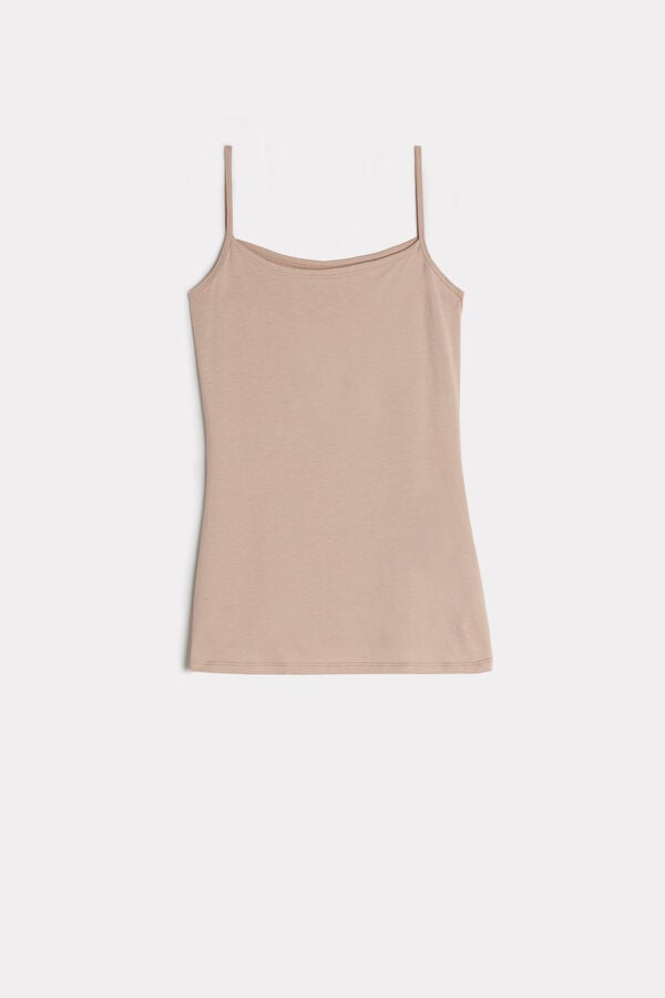 Camiseta sin Manga Intimissimi Ultrafresh Cotton Camisole Mujer Naranjas Beige | FOUJ-48092