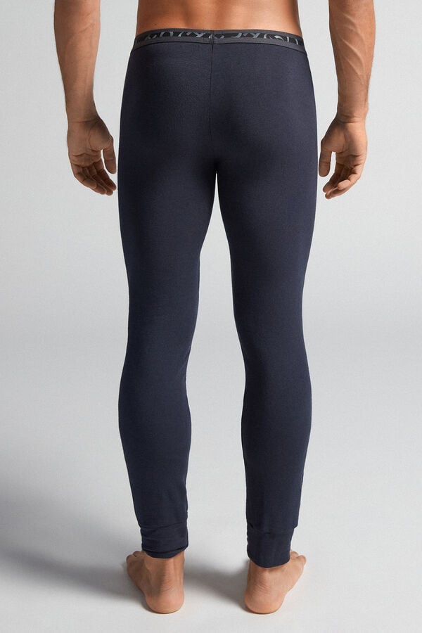 Leggins Intimissimi Modal-Cashmere Hombre Negros | REHF-07429