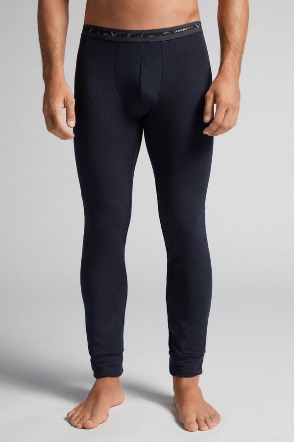 Leggins Intimissimi Modal-Cashmere Hombre Negros | REHF-07429