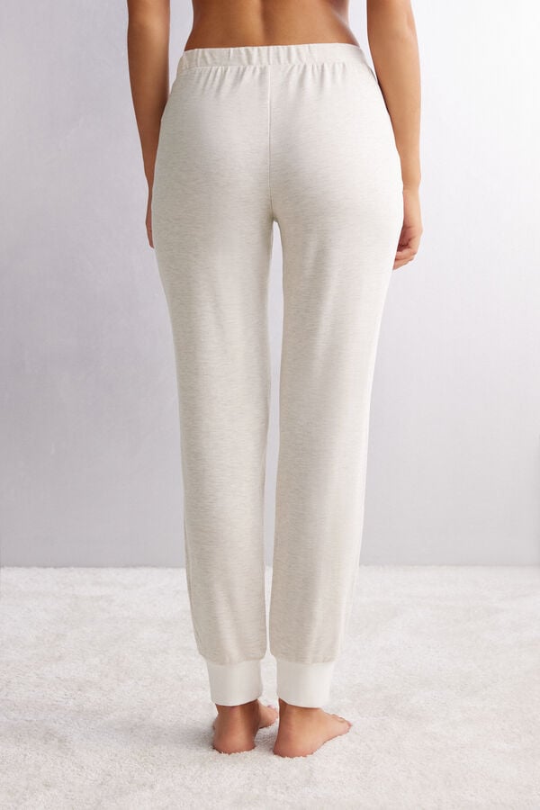 Pantalon Intimissimi Baby It’s Cold Outside Modal And Wool Jogger Mujer Blancos | LUQB-49610