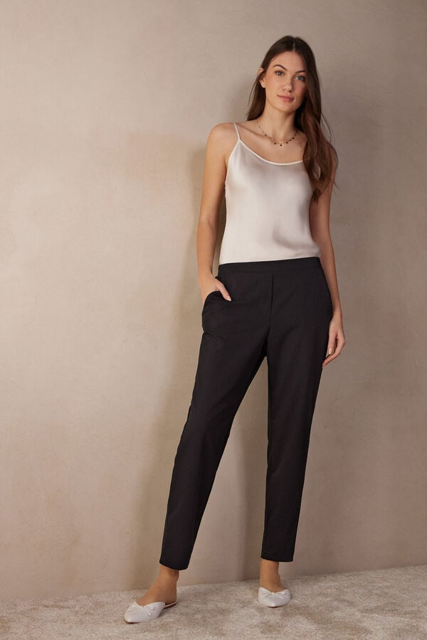 Pantalon Intimissimi Full Length With Pockets Mujer Negros | BERG-75890