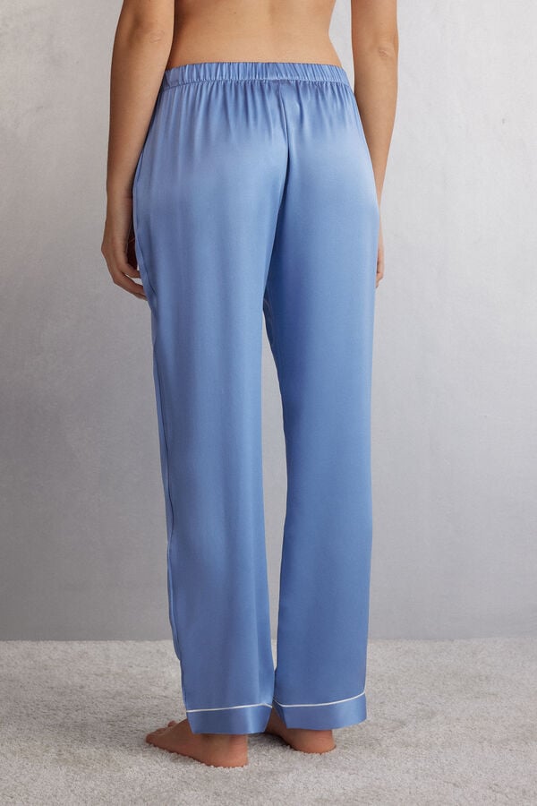 Pantalon Intimissimi Silk Satin Mujer Azules | LWUA-60819