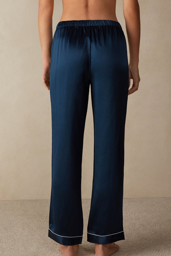 Pantalon Intimissimi Silk Satin Mujer Azules | HKIE-20416