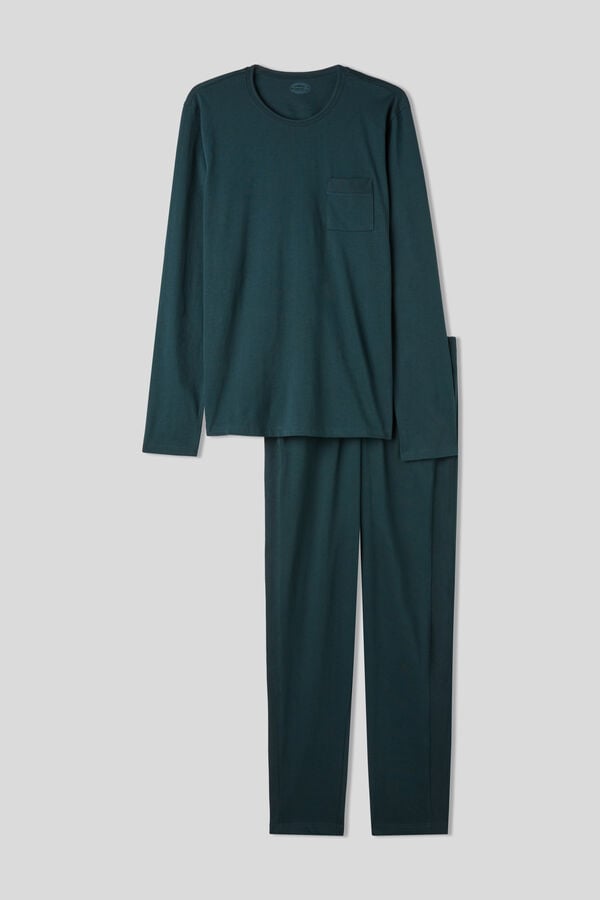 Pijama Intimissimi Superior Cotton Full Length Hombre Verdes Oscuro | YEJX-59103