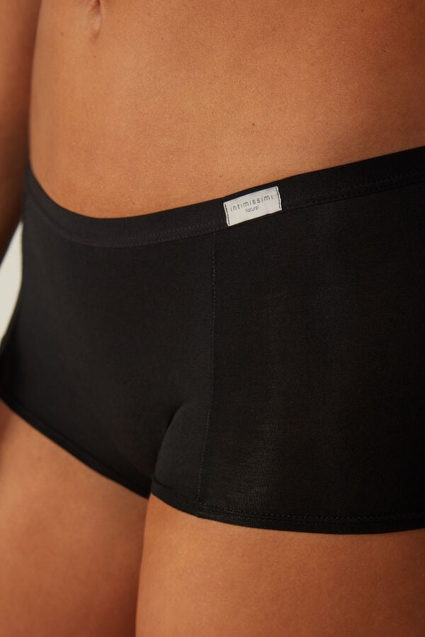 Short Intimissimi Cotton Boyshorts Mujer Negros | CRNX-31682