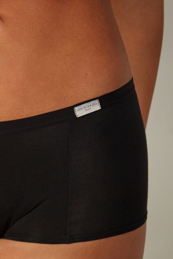 Short Intimissimi Cotton Boyshorts Mujer Negros | CRNX-31682