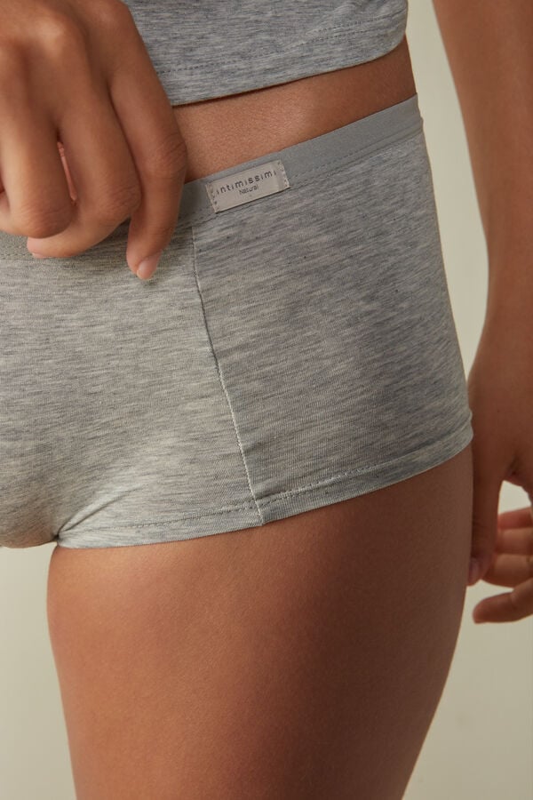 Short Intimissimi Cotton Boyshorts Mujer Grises Claro | QLGC-15976