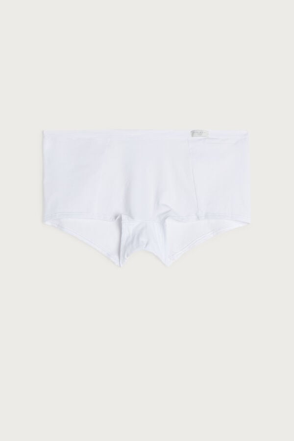 Short Intimissimi Cotton Boyshorts Mujer Blancos | TZVP-34201