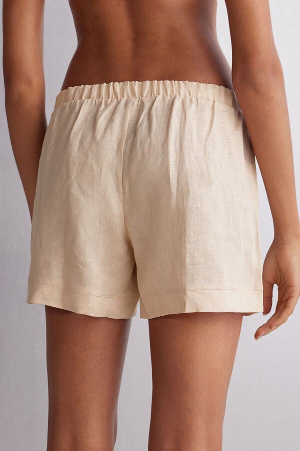 Short Intimissimi Linen Cloth Mujer Beige | PBIL-85614