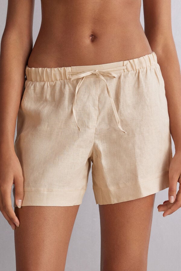 Short Intimissimi Linen Cloth Mujer Beige | PBIL-85614