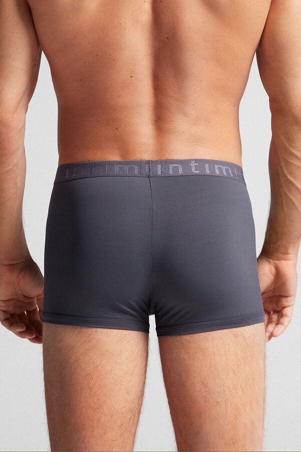 Short Intimissimi Microfiber Logo Hombre Grises | NBXD-35021