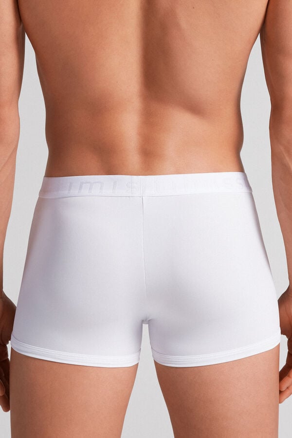 Short Intimissimi Microfiber Logo Hombre Blancos | JDCG-07935