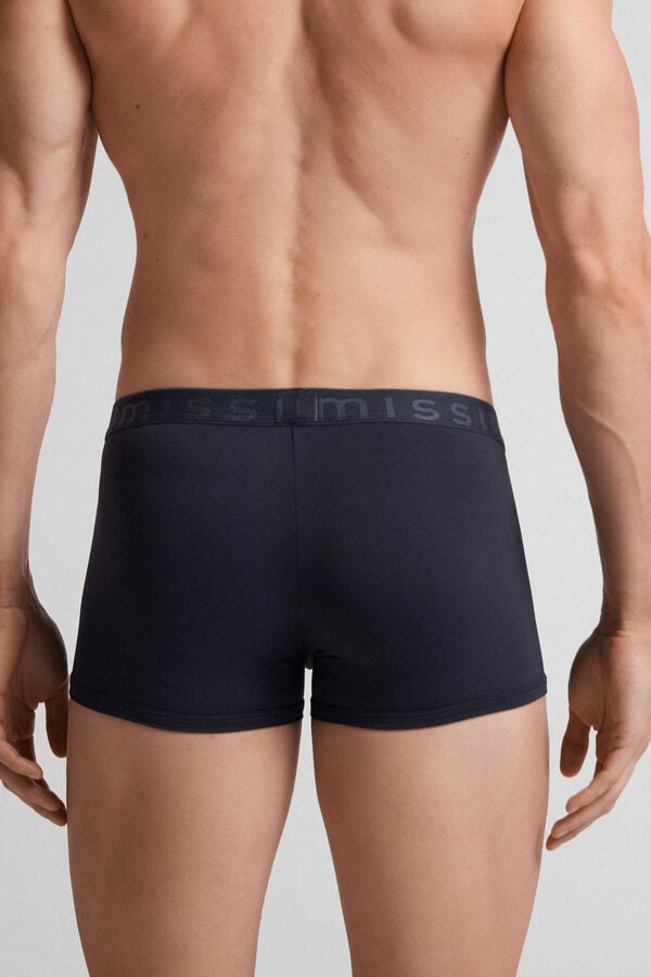 Short Intimissimi Microfiber Logo Hombre Negros | QGAW-25016