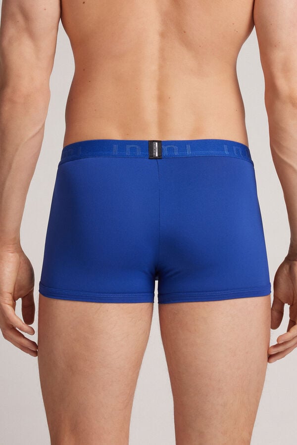 Short Intimissimi Microfiber Logo Hombre Azules | NEOJ-62874