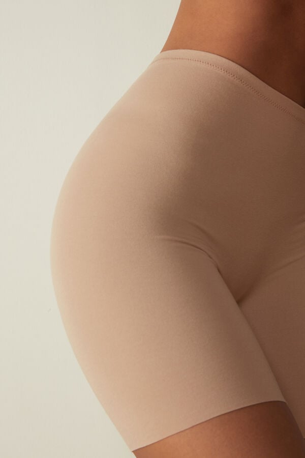 Short Intimissimi Raw Edge Seamless Cotton Mujer Naranjas Beige | ZFVA-04586