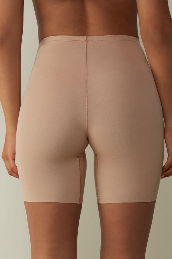 Short Intimissimi Raw Edge Seamless Cotton Mujer Naranjas Beige | ZFVA-04586