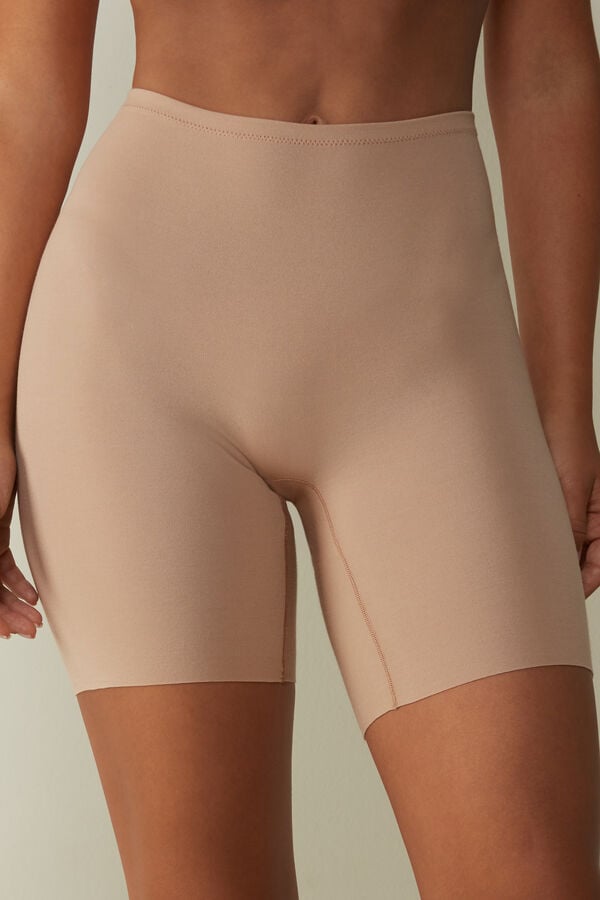 Short Intimissimi Raw Edge Seamless Cotton Mujer Naranjas Beige | ZFVA-04586