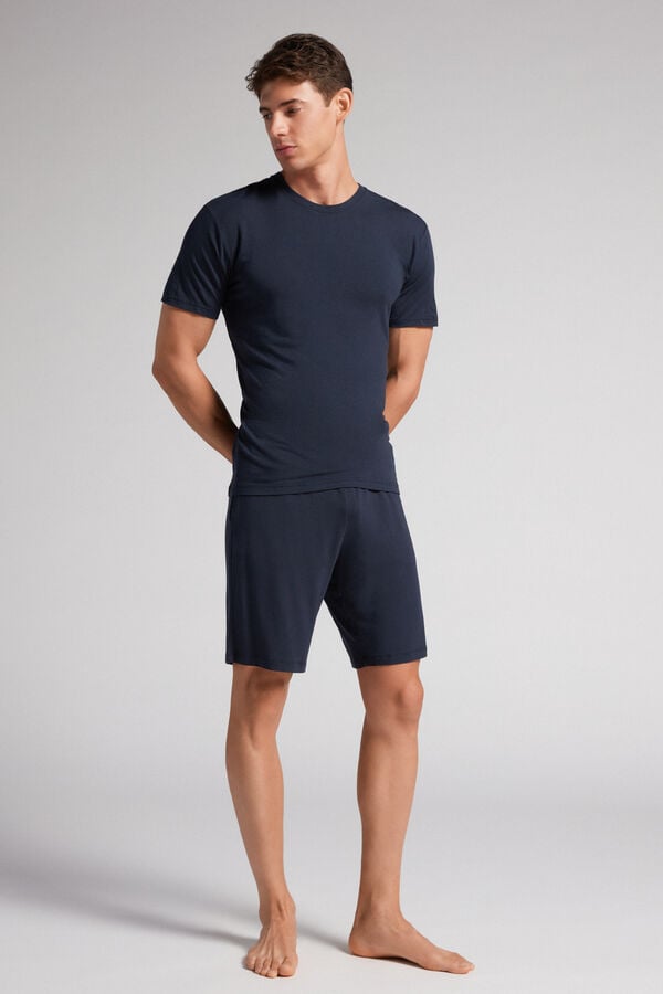 Short Intimissimi Silk And Modal Hombre Negros | UPLV-73980