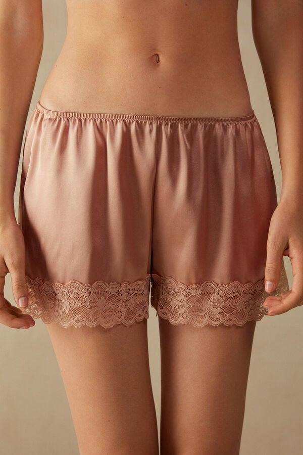 Short Intimissimi Silk Mujer Rosas | ZVPH-31506