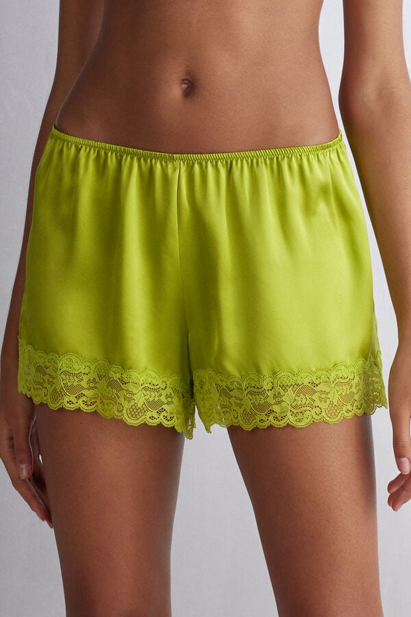 Short Intimissimi Silk Mujer Verdes | XLVF-63709