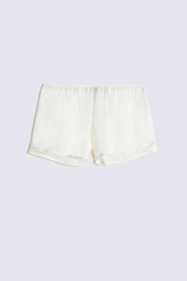 Short Intimissimi Smooth Silk-Satin Mujer Blancos | XJRQ-30697