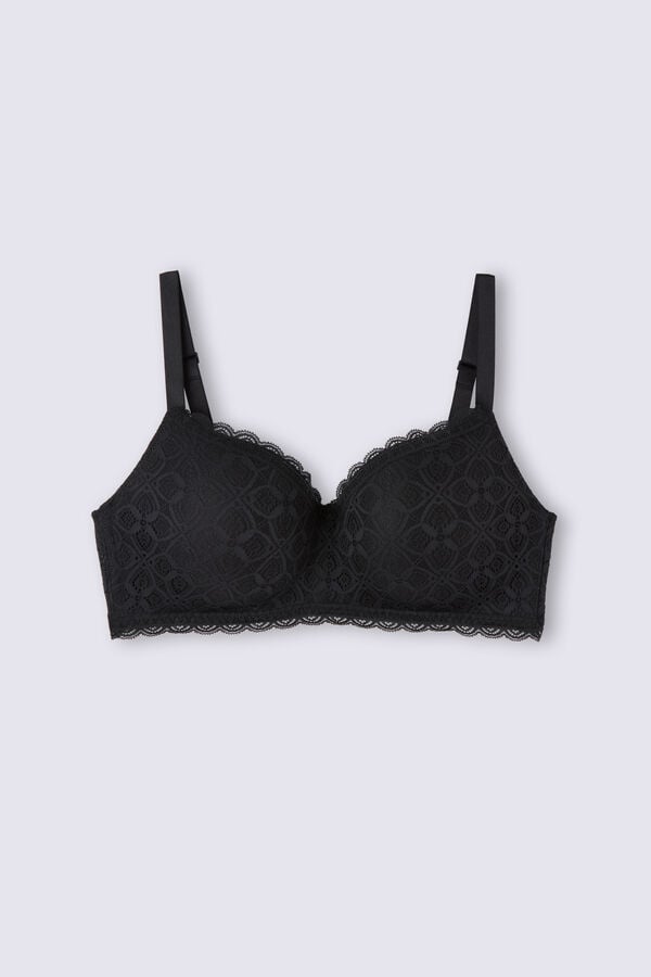 Sujetador Intimissimi Adele Triangle Lace Mujer Negros | HLDT-54639