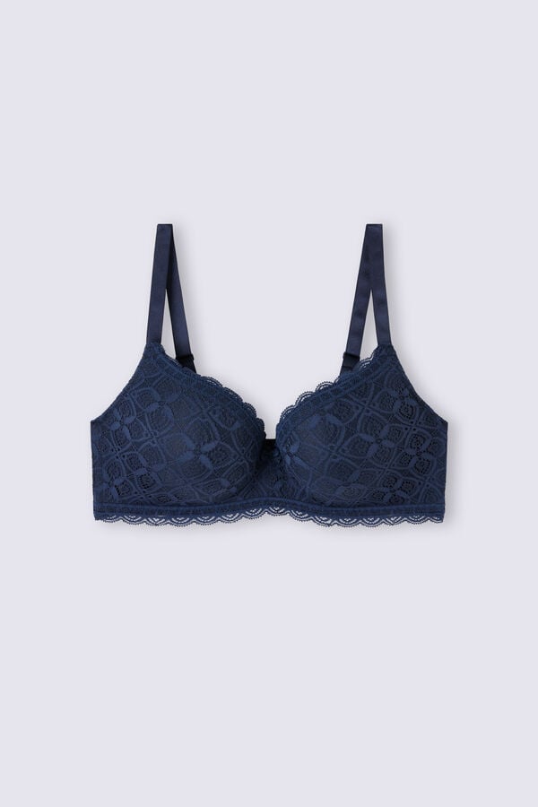 Sujetador Intimissimi Adele Triangle Lace Mujer Azules | BXRU-92587