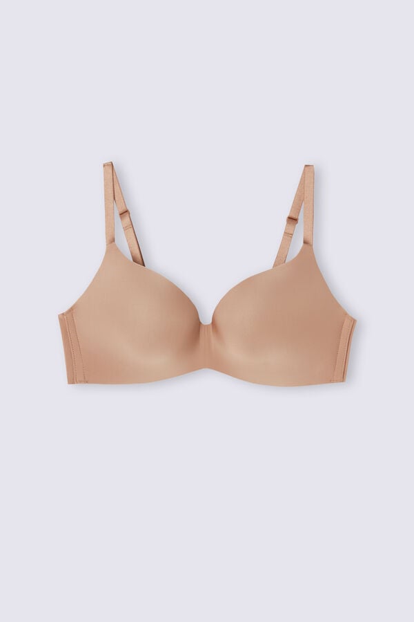 Sujetador Intimissimi Adele Wireless Boost Triangle Ultralight Microfiber Mujer Beige | NTZV-97286