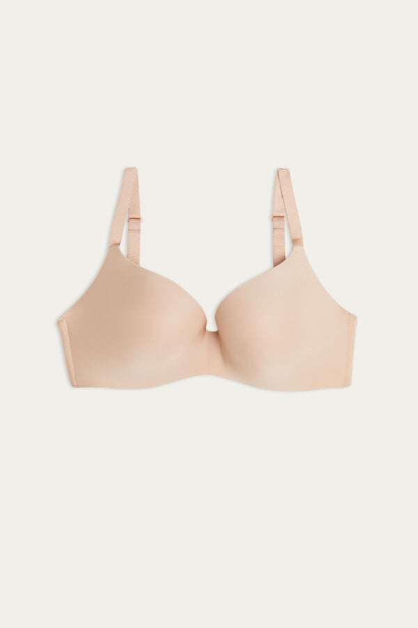 Sujetador Intimissimi Adele Wireless Boost Triangle Ultralight Microfiber Mujer Naranjas Beige | QJAF-14708