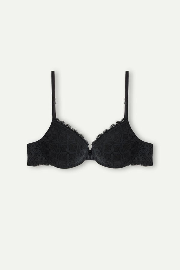 Sujetador Intimissimi Bellissima Push-Up Lace Mujer Negros | DYLB-83027