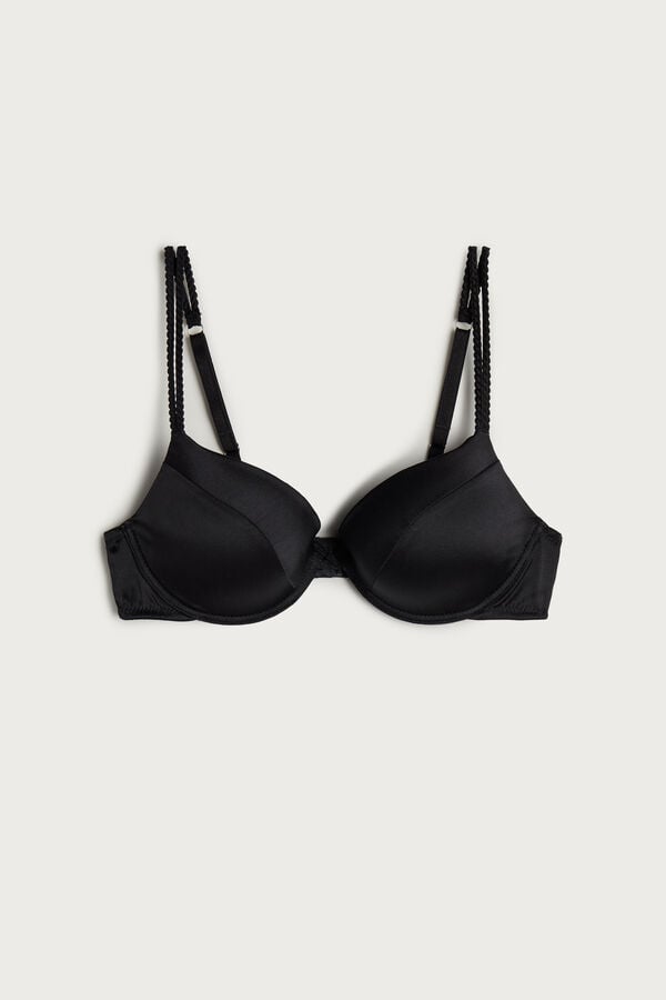 Sujetador Intimissimi Bellissima Silk Push-Up Mujer Negros | KFCN-62794