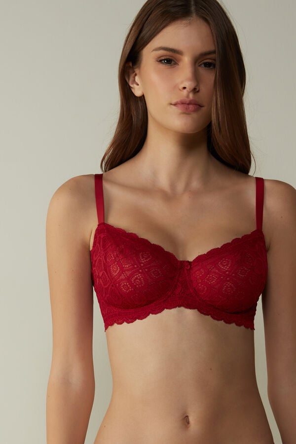 Sujetador Intimissimi Daniela Balconette Lace Mujer Rojos | PUNS-57143