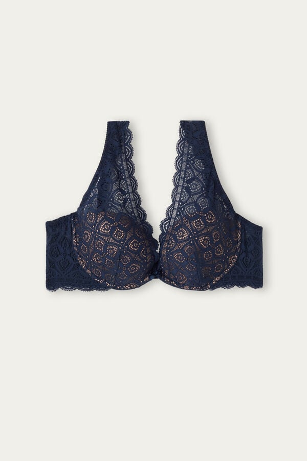 Sujetador Intimissimi Elena Balconette Lace Mujer Azules | CAVU-82693