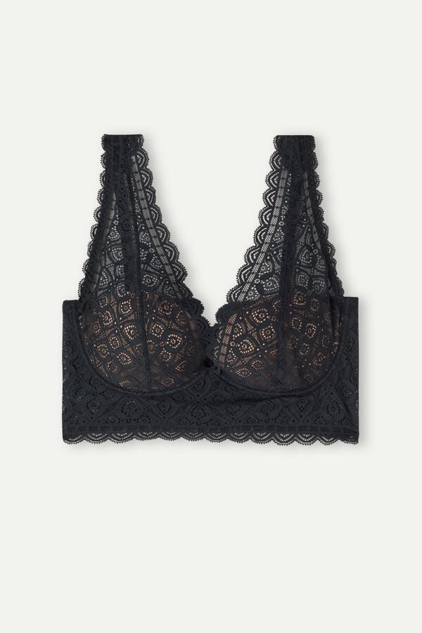 Sujetador Intimissimi Eleonora Balconette Lace Mujer Negros | TRWI-23481