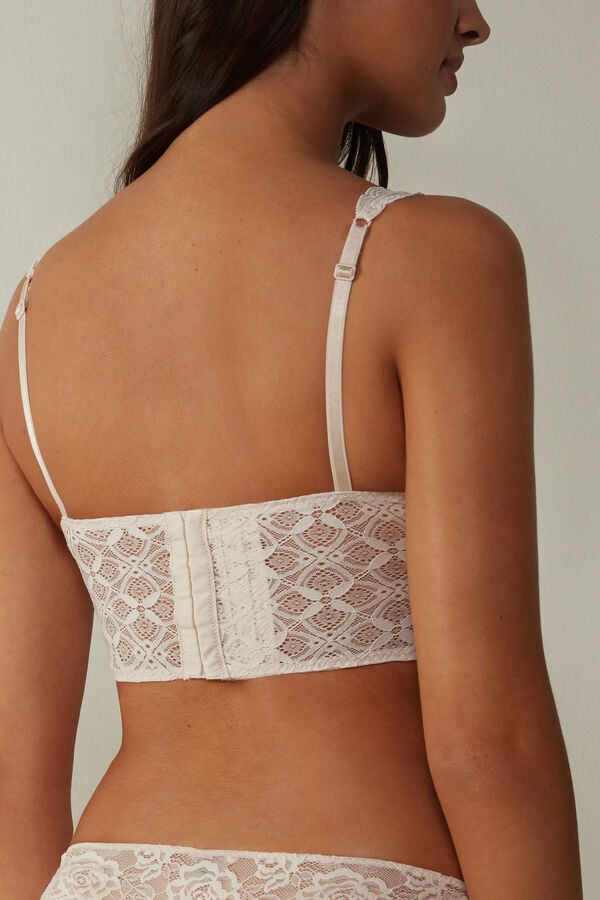 Sujetador Intimissimi Eleonora Balconette Lace Mujer Creme Rosas | ZLSF-40831