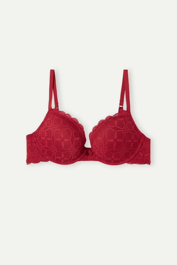 Sujetador Intimissimi Elettra Super Push-Up Lace Mujer Rojos | FOJB-02573