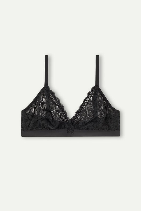 Sujetador Intimissimi Emma Triangle Lace Mujer Negros | MAWB-58092