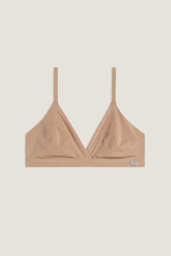 Sujetador Intimissimi Emma Triangle Natural Cotton Mujer Naranjas Beige | BXSU-75103