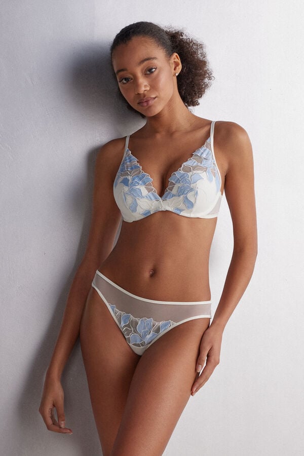 Sujetador Intimissimi Eternal Flowers Giorgia Balconette Mujer Azules | SJZA-14086