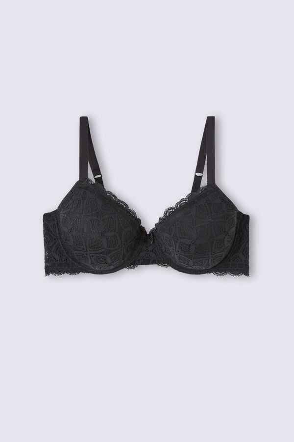 Sujetador Intimissimi Francesca Balconette Lace Mujer Negros | DUHQ-40387