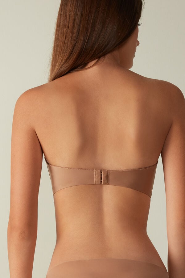 Sujetador Intimissimi Giada Microfiber Bandeau Mujer Beige | ESRQ-69745